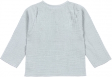 Lässig Musselin Langarmshirt GOTS powder blue Gr. 62/68