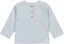 Lässig Musselin Langarmshirt GOTS powder blue