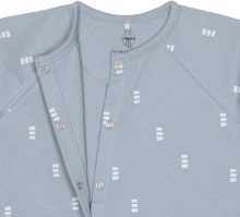 Lässig Pyjama GOTS mit Fuß 50/56 Blocks light blue