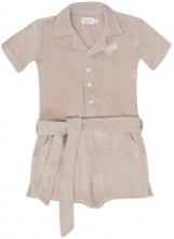 Leevje Frottee Jumpsuit Flowers Dusty Rose 62/68 dusty rose