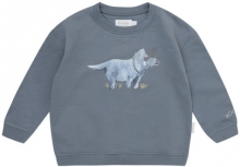 Leevje Oversized Sweatshirt Big Triceratops - blue 134/140