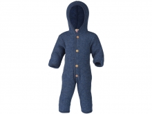 Engel Natur Merino wool Overall fleece blue melange 74/80