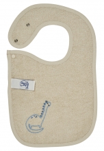 Sterntaler Bib with snap fastener dino Rexi beige