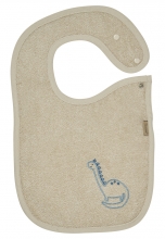 Sterntaler Bib with snap fastener dino Rexi beige