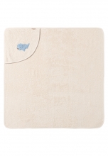 Sterntaler Hooded bath towel with motif 80x80cm Dino Rexi beige