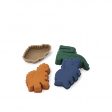 Liewood Gill Sandförmchen 4er Pack Dinosaurs / Mist