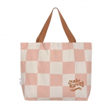 Lässig Beach Shopper Kariert Rosa