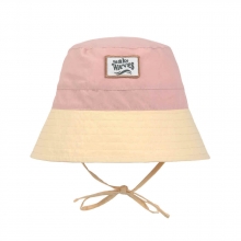 Lässig UV-Schutz 80 Fischerhut mit Nackenschutz Vanilla/Peach 50/51