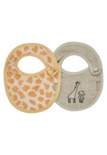 Sterntaler Bib double pack with snap fastener Safari